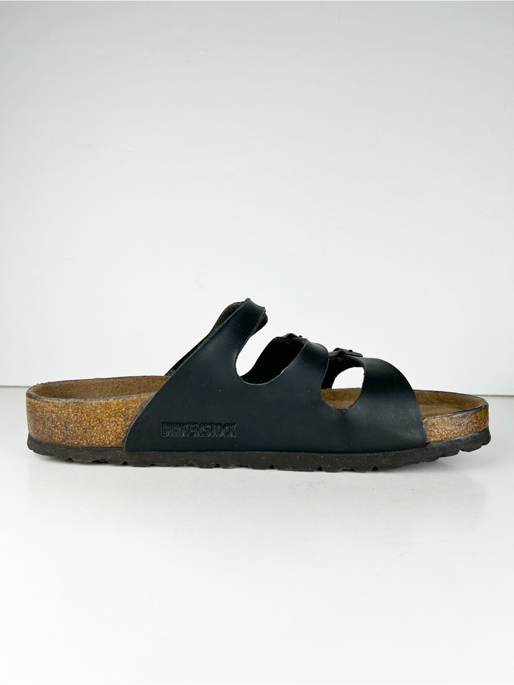 Birkenstock Florida Birko-Flor Three Strap Black Sandals EU 40 US 9 - Picture 5 of 13